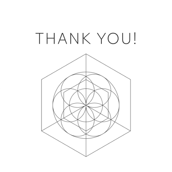 Thank you | Geometric White | Sticker sheet