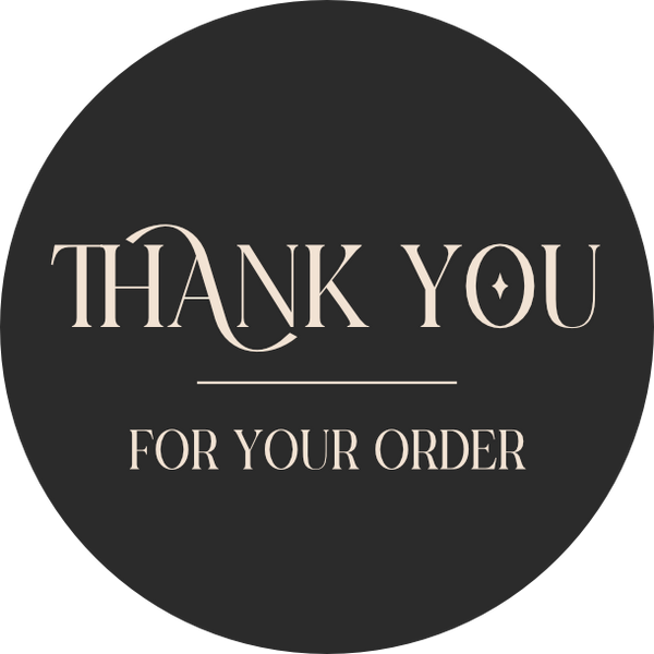 Thank you for your order | Cashmere Black | Sticker sheet