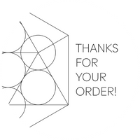 Thank you for your order | Geometric White | Sticker sheet