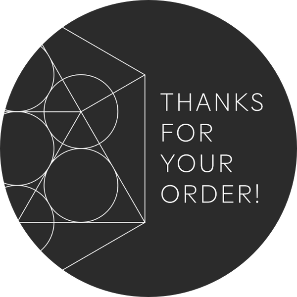 Thank you for your order | Geometric Black | Sticker sheet