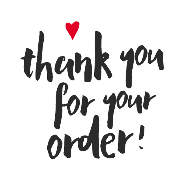Thank you for your order | Inky White | Sticker sheet