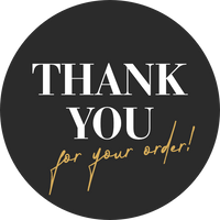 Thank you for your order | Classy Black | Sticker sheet