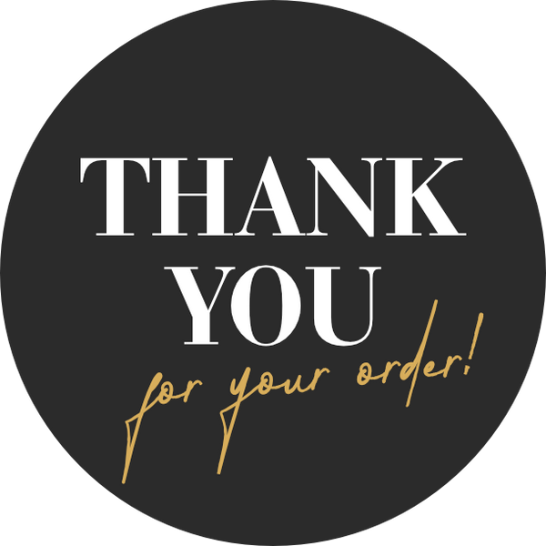 Thank you for your order | Classy Black | Sticker sheet