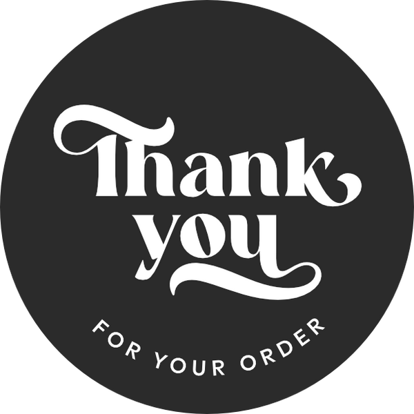 Thank you for your order | Glamour Black | Sticker sheet