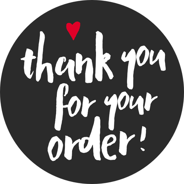 Thank you for your order | Inky Black | Sticker sheet