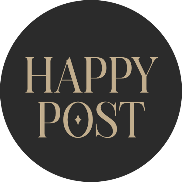 Happy post | Cashmere Black | Sticker sheet
