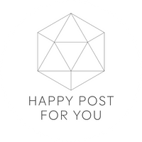 Happy post | Geometric White | Sticker sheet
