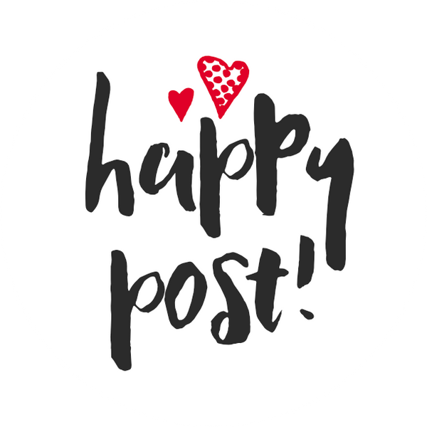 Happy post  | Inky White | Sticker sheet