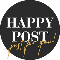 Happy post | Classy Black | Sticker sheet