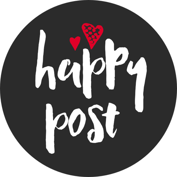 Happy post | Inky Black | Sticker sheet