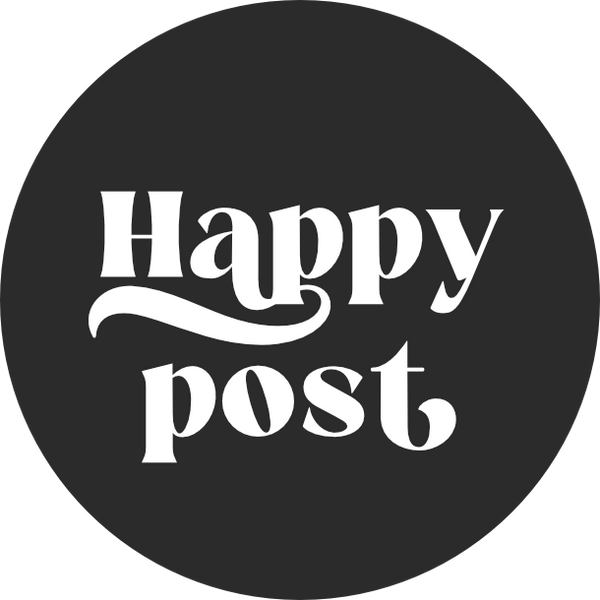 Happy post | Glamour Black | Sticker sheet