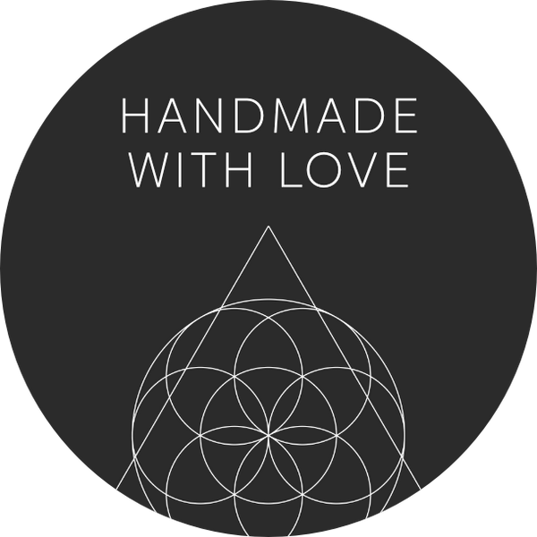 Handmade with love | Geometric Black | Sticker sheet