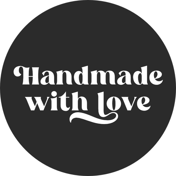 Handmade with love | Glamour Black | Sticker sheet