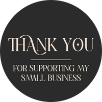 Thank you for supporting my small business | Cashmere Black | Sticker sheet