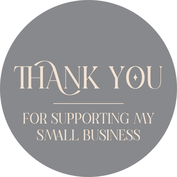 Thank you for supporting my small business | Cashmere Colour | Sticker sheet