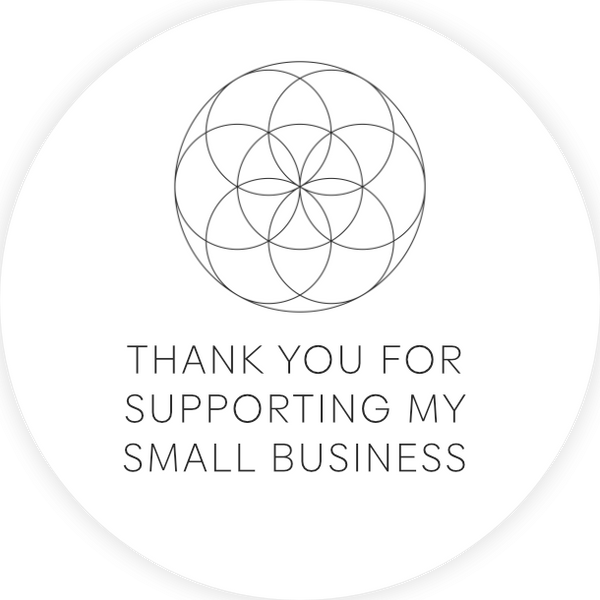 Thank you for supporting my small business | Geometric White | Sticker sheet