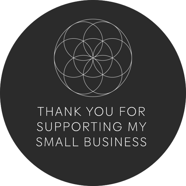 Thank you for supporting my small business | Geometric Black | Sticker sheet
