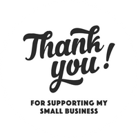 Thank you for supporting my small business | Americana White | Sticker sheet
