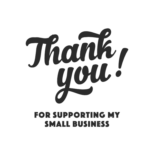 Thank you for supporting my small business | Americana White | Sticker sheet