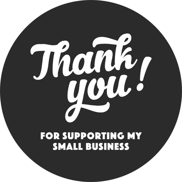 Thank you for supporting my small business | Americana Black | Sticker sheet