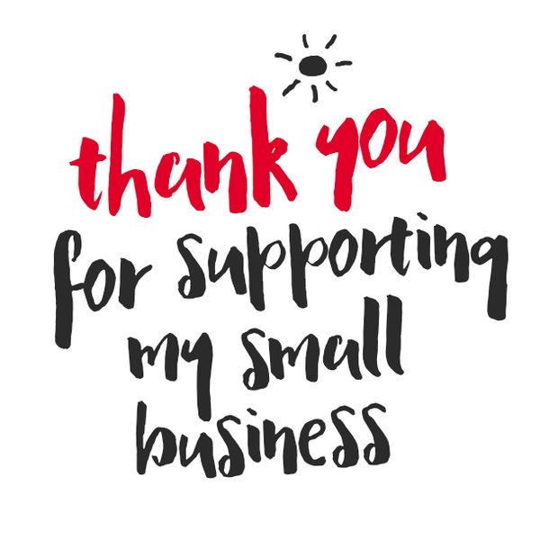 Thank you for supporting my small business |  Inky White | Sticker sheet