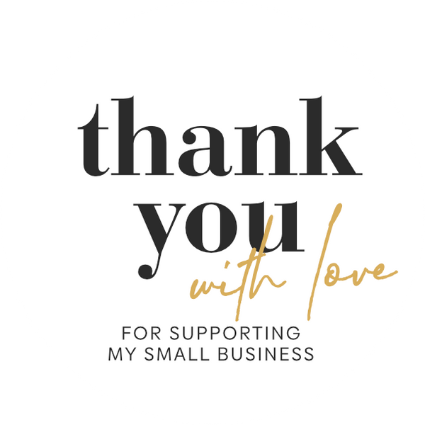 Thank you for supporting my small business | Classy White | Sticker sheet