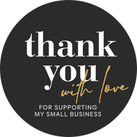 Thank you for supporting my small business | Classy Black | Sticker sheet