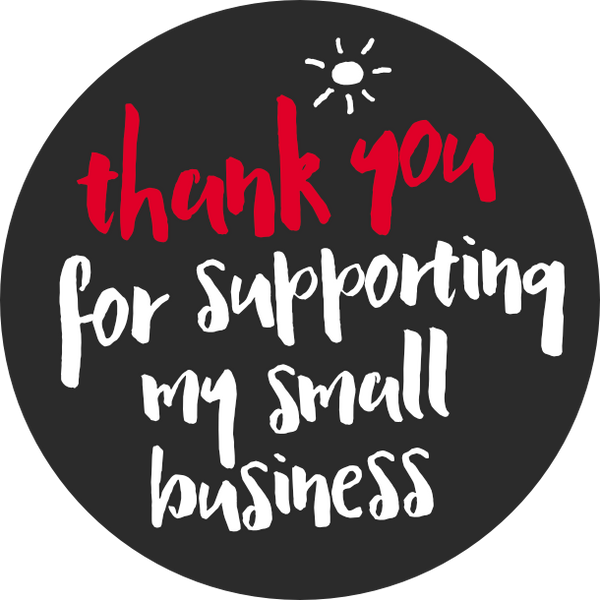 Thank you for supporting my small business | Inky Black | Sticker sheet