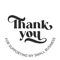 Thank you for supporting my small business | Glamour White | Sticker sheet