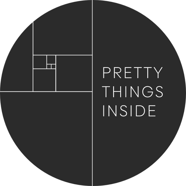 Pretty things inside | Geometric Black | Sticker sheet