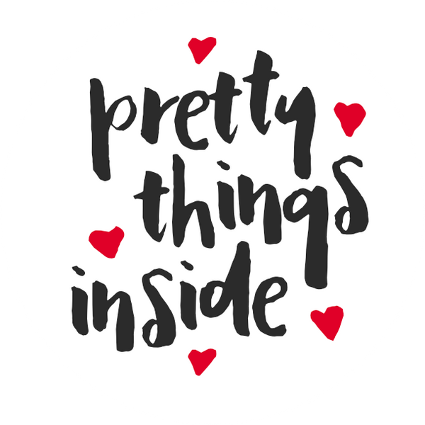 Pretty things inside | Inky White | Sticker sheet