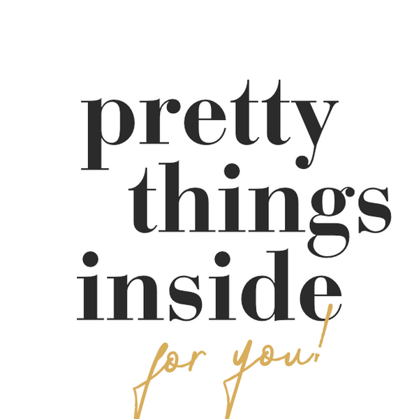 Pretty things inside | Classy White | Sticker sheet