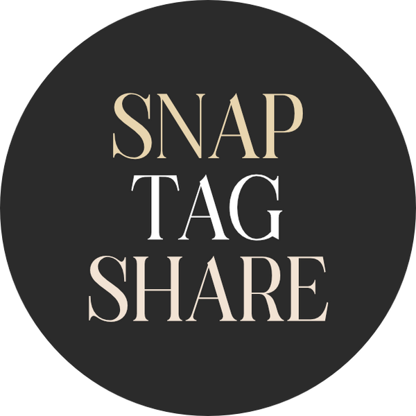 Snap, tag, share | Cashmere Black | Sticker sheet