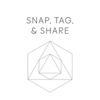 Snap, tag, share | Geometric White | Sticker sheet