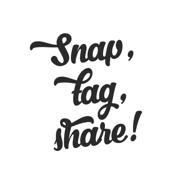 Snap, tag, share | Americana White | Sticker sheet