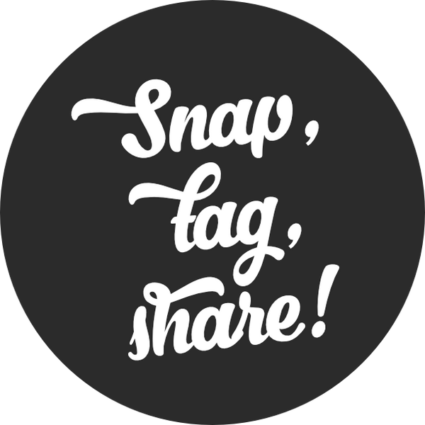 Snap, tag, share | Americana Black | Sticker sheet