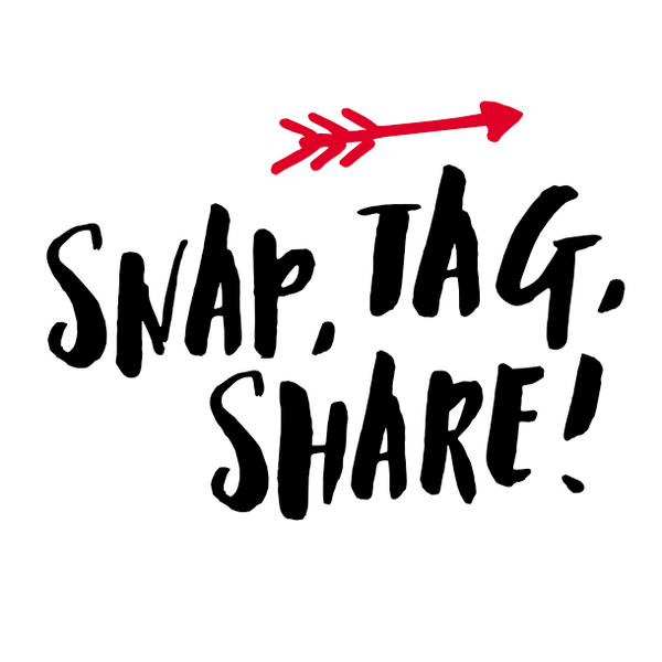 Snap, tag, share | Inky White | Sticker sheet