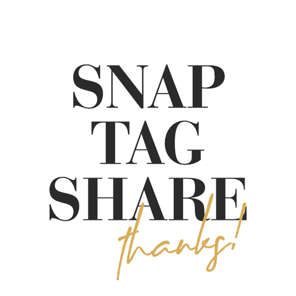 Snap, tag, share | Classy White | Sticker sheet