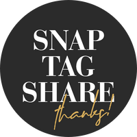 Snap, tag, share | Classy Black | Sticker sheet