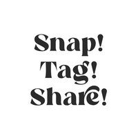 Snap, tag, share | Glamour White | Sticker sheet