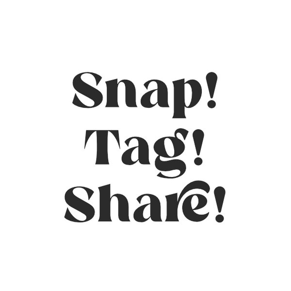 Snap, tag, share | Glamour White | Sticker sheet